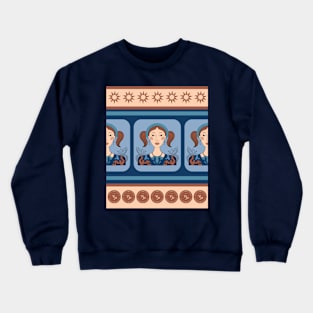 Capricorn Horoscope Pattern Crewneck Sweatshirt